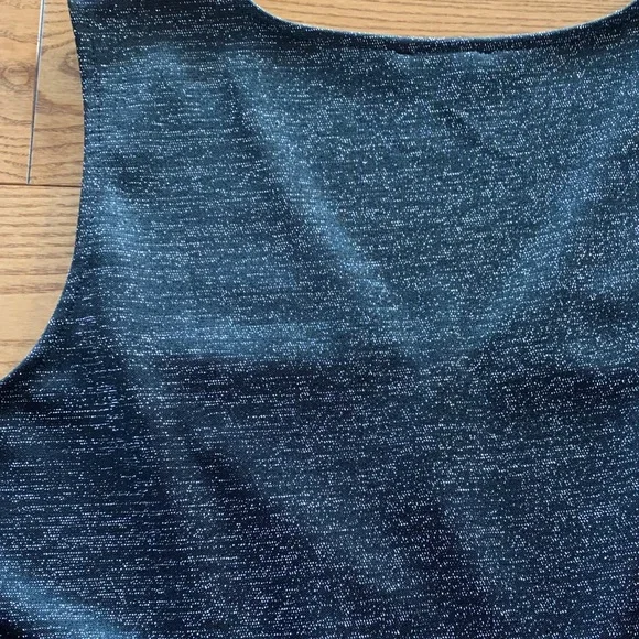 💛2/$20 Ricki's Black Shimmer Peplum Blouse - Picture 5 of 5